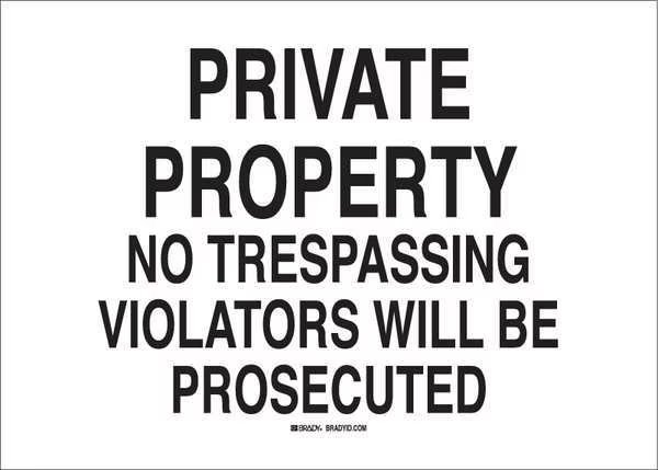 Security Sign, 7 in Height, 10 in Width, Plastic, Rectangle, English, BRADY, Mfr# 122549