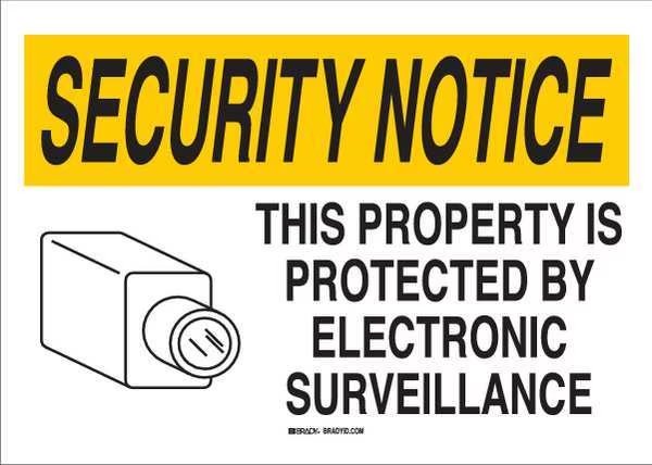 Security Notice, Height: 10, BRADY, Mfr# 122606