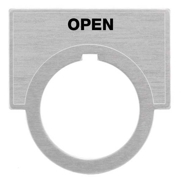 Legend Plate, Open, Black/Brushed Aluminum, SIEMENS, Mfr# 52NL17