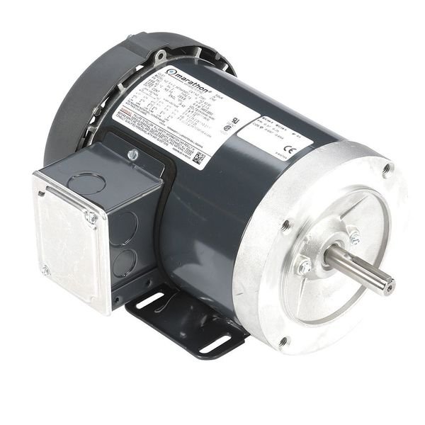 3-Phase General Purpose Motor, 1/2 HP, 56C Frame, 208-230/460V AC Voltage, 3,450 Nameplate RPM, MARATHON MOTORS, Mfr# 056T34F5301
