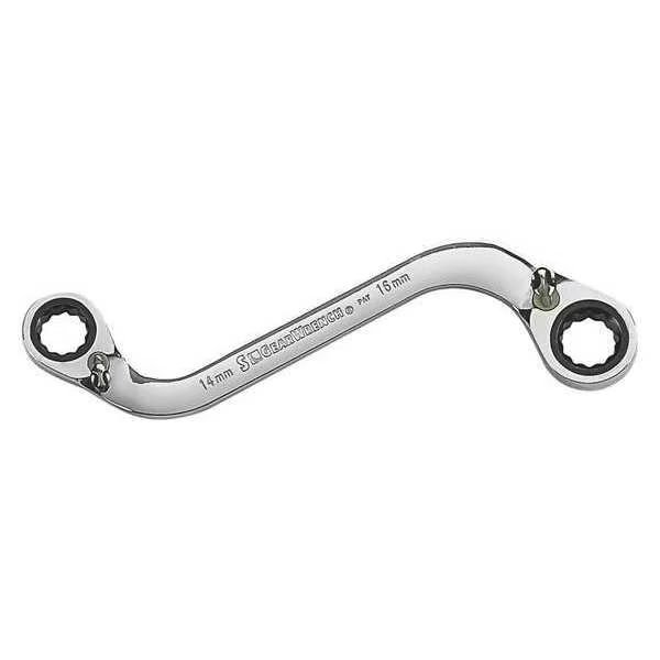 14mm x 16mm 12 Point S-Shaped Reversible Double Box Ratcheting Wrench, GEARWRENCH, Mfr# 85230