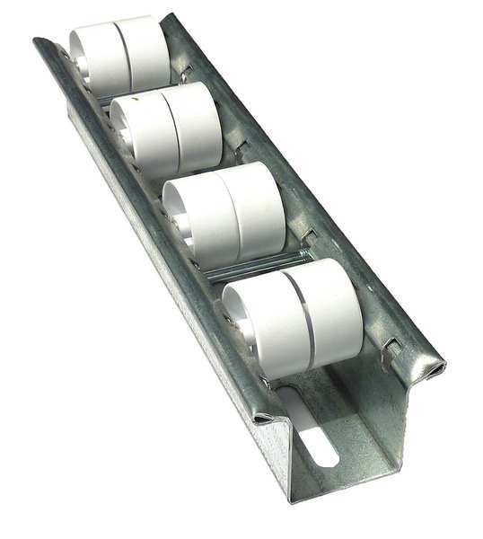 Flow Rail, 5 ft L, 3 in W, 35 lb/ft (5 ft Supports) Max Load Capacity, ASHLAND CONVEYOR, Mfr# 5FRM2503