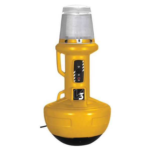 Temporary Job Site Light, 15000 lm, Bk/Yl, WOBBLE LIGHT, Mfr# 111303LED