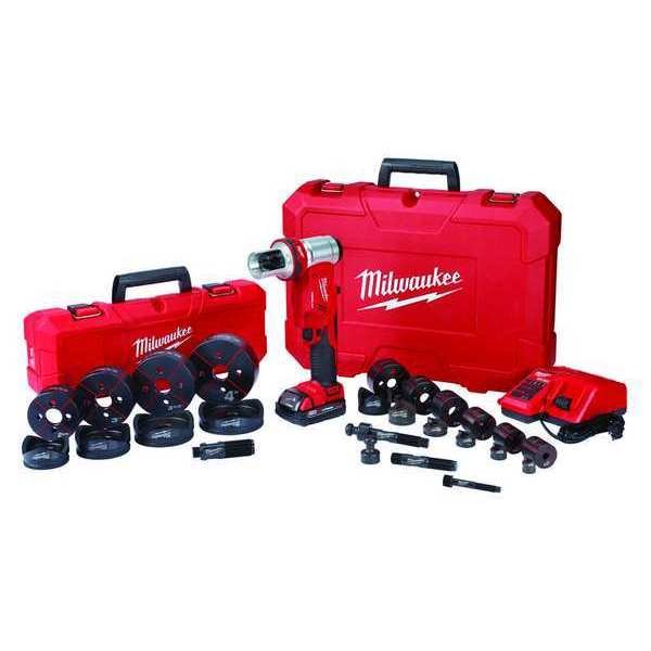 M18 FORCE LOGIC 6T Knockout Tool 1/2 in - 4 in Kit, Milwaukee Tool, Mfr#: 2677-23