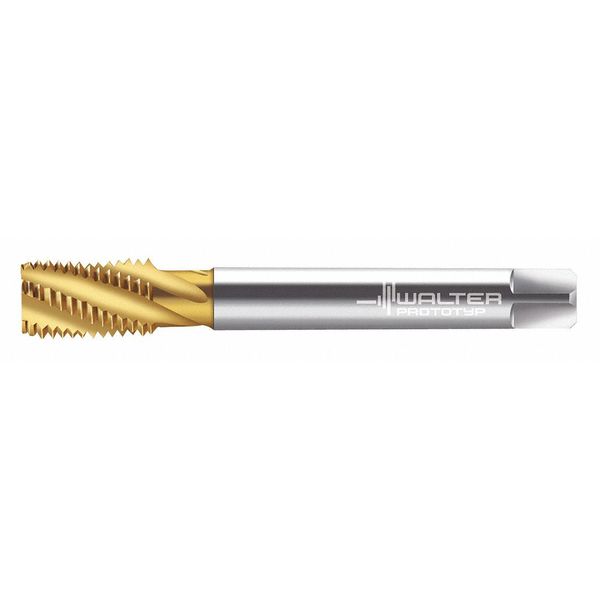 Spiral Flute Tap, M10-1.00, Modified Bottoming, Metric Fine, 5 Flutes, TiN, Walter, Mfr#: 2156315-M10X1