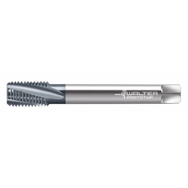 Spiral Flute Tap, M12-1.00, Plug, Metric, 3 Flutes, TiCN, WALTER PROTOTYP, Mfr# 8146056-M12X1