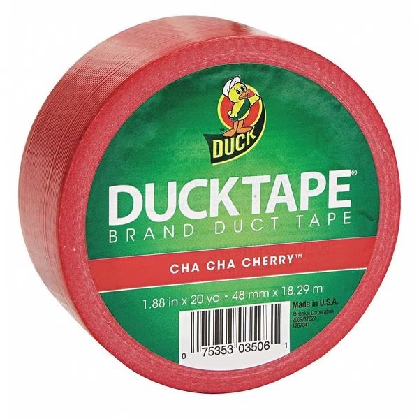 Duct Tape, 1.88 in.x20 yd., Red, DUCK BRAND, Mfr# 392874