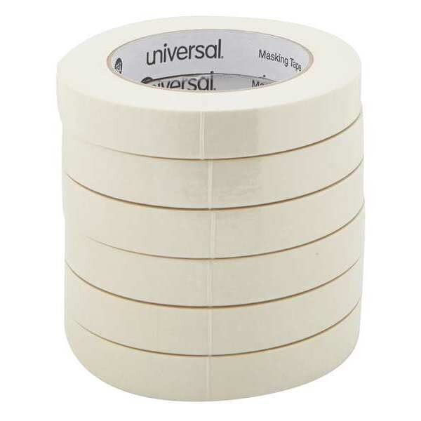 Masking Tape, 0.75 in. x 60 yd., PK6, UNIVERSAL, Mfr# UNV51334
