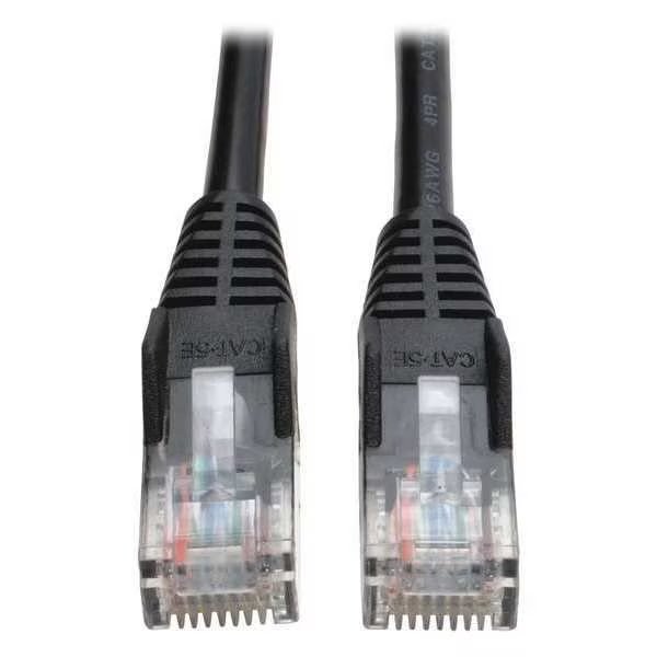 Cat5e Cable, Snagless, Molded, Black, 5ft, TRIPP LITE, Mfr# N001-005-BK