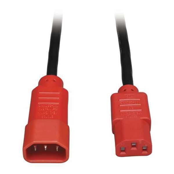 Power Cord, C14 to C13, 10A, 18AWG, 4ft
