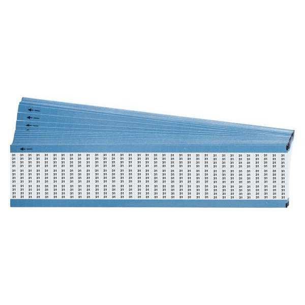 Wire Markers, Legend 31, Black/White, PK25, BRADY, Mfr# TMM-31-PK