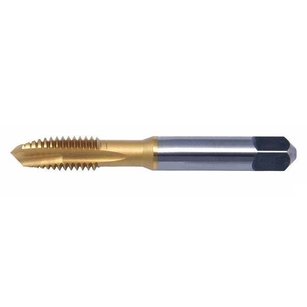 Spiral Point Tap, #10-32, Plug, UNF, 3 Flutes, TiN, GREENFIELD THREADING, Mfr# 285222