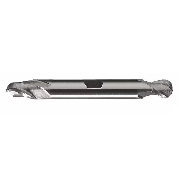 2-Flute HSS Ball Nose Double End Mill Cleveland HD-2B Bright 1/4x3/8x3/8x3-3/8, CLEVELAND, Mfr# C75119
