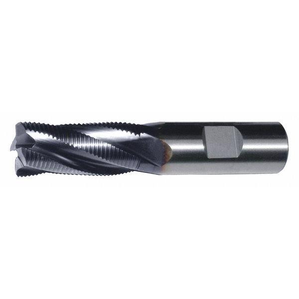 4-Flute PM+™ HSS-E Square CC Single Fine Roughing End Mill CTD PMRF-C-TC TiCN 1/2x1/2x1-1/4x3-1/4, CLEVELAND, Mfr# C41146