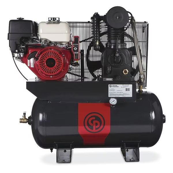Piston Compressor, 11 HP, Honda, Gas, Horiz, Chicago Pneumatic, Mfr#: RCP-C1130G