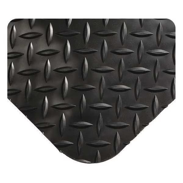 UltraSoft Diamond-Plate Mat, Black, 7 ft. L x 6 ft. W, PVC Surface With Nitrile Infused Sponge, WEARWELL, Mfr# 414.1516X6X7BK
