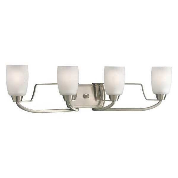 Wisten 4-Light Bath & Vanity, 100 W, Brushed Nickel, Progress Lighting, Mfr#: P2797-09