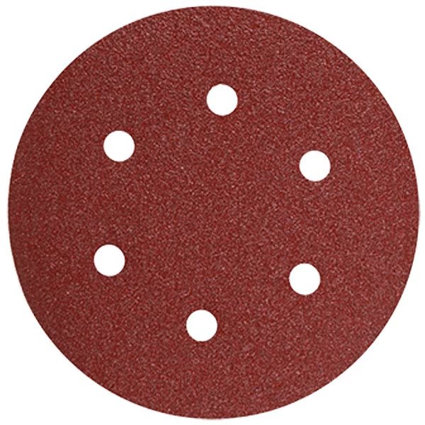 6In Sanding Disc 6-Hole Red 320 Grit, PK5, BOSCH, Mfr# SR6R320