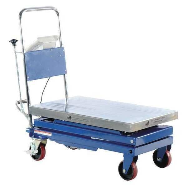 Steel Scissor Cart, Scale, 500 lb. Cap, 19-1/2