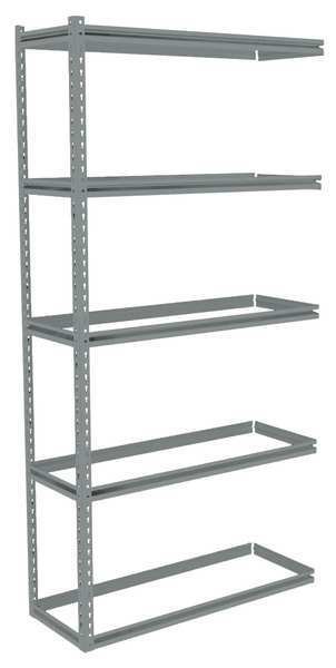 Boltless Shelving, Add-On, 42x15, 5 Shelf, TENNSCO, Mfr# ZB7-4215A-5