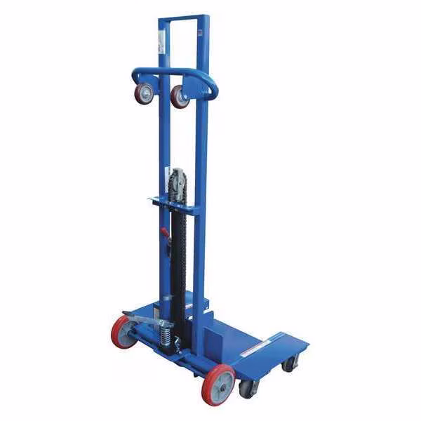 Steel Low Profile Lite Load Lift w/Foot Pump, Swivel Casters, and Manual Floor Lock, Vestil, Mfr#: LLPH-500-4SFL