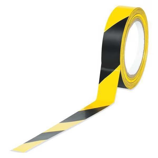 Tape Logic® Striped Vinyl Tape, 7.0 Mil, 1