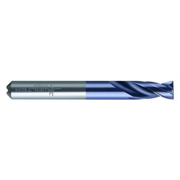 Flat Bottom Drill Bit, 15.00 mm Size, 180  Degrees Point Angle, Carbide-Tipped, TiNAl Finish, WALTER TITEX, Mfr# A7191TFT-15