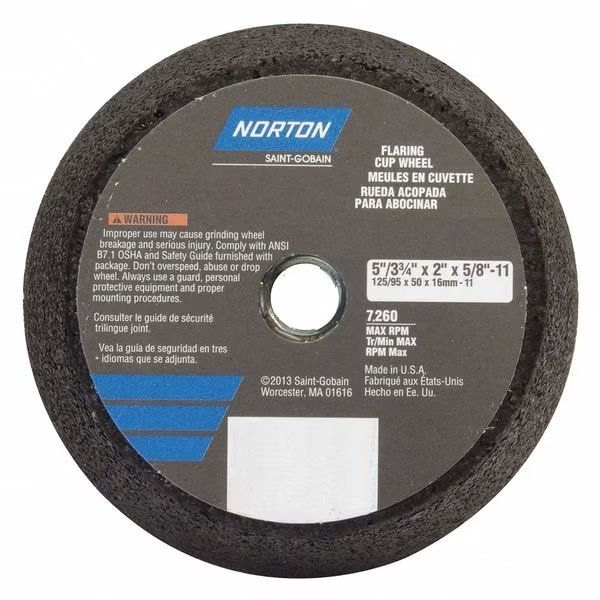 Flaring Cup Grinding Wheel, Type 11, Norton Abrasives, Mfr#: 66253479679