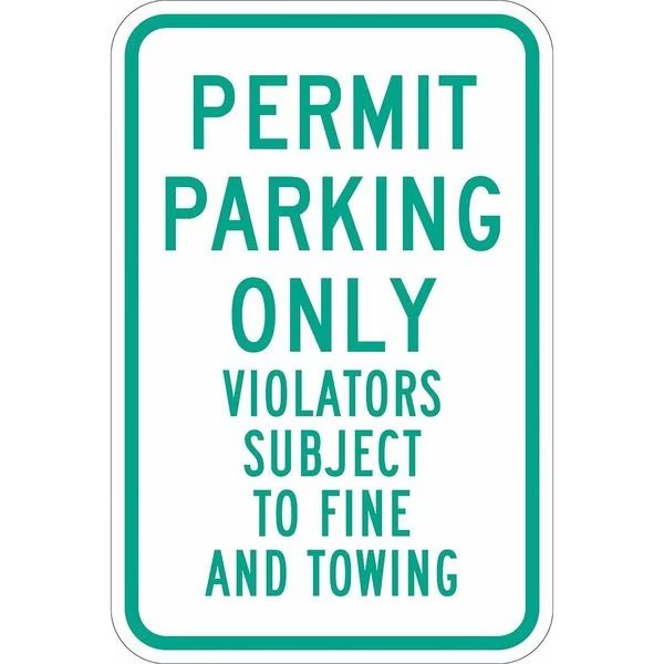 Permit Parking Sign, 18