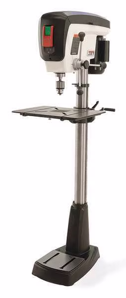 Floor Drill Press, Belt Drive, 3/4 hp, 115 V, 16 7/8 in Swing, 16 Speed, Jet, Mfr#: JDP-17