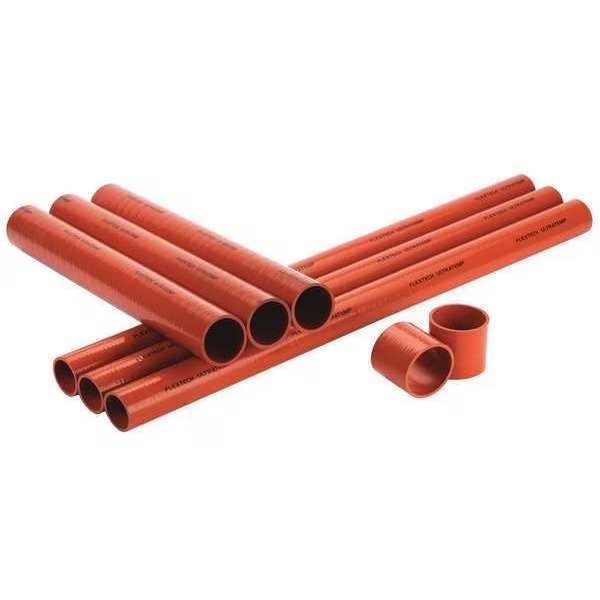 Straight Hose, Red, 3 in., FLEXTECH, Mfr# HT40-300