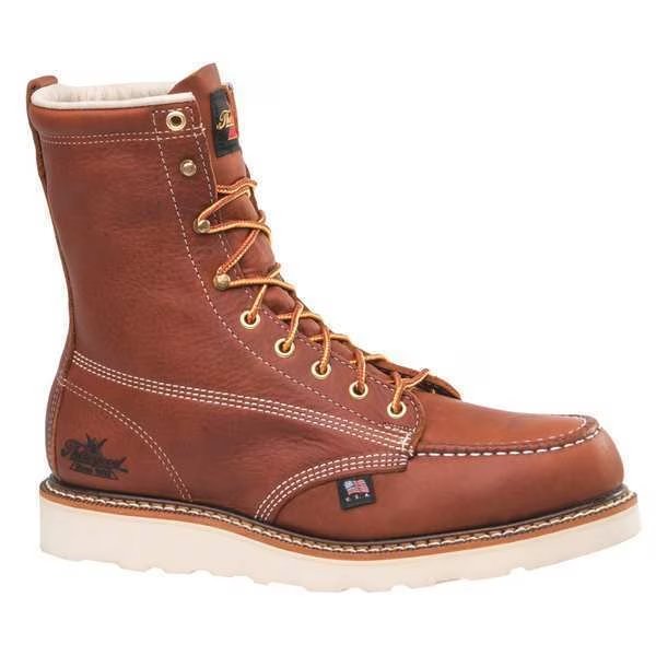 Size 7-1/2 Men's 8 in Work Boot Steel Work Boot, Light Brown, THOROGOOD SHOES, Mfr# 804-4208 75D