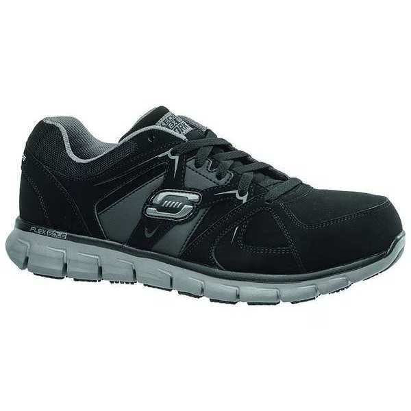 Athletic Work Shoes, 13, D, Blk/Charcl, PR, SKECHERS, Mfr# 77068 -BKCC SZ 13