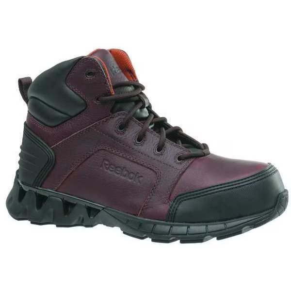 Size 12W Men's 6 in Work Boot Composite Work Boot, Brown/Black, REEBOK, Mfr# RB7005