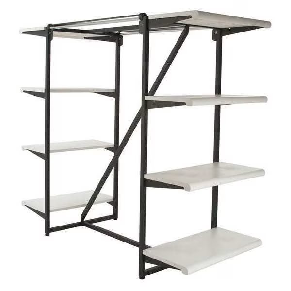 Double Hangrail Frame with Shelves, 38-1/4