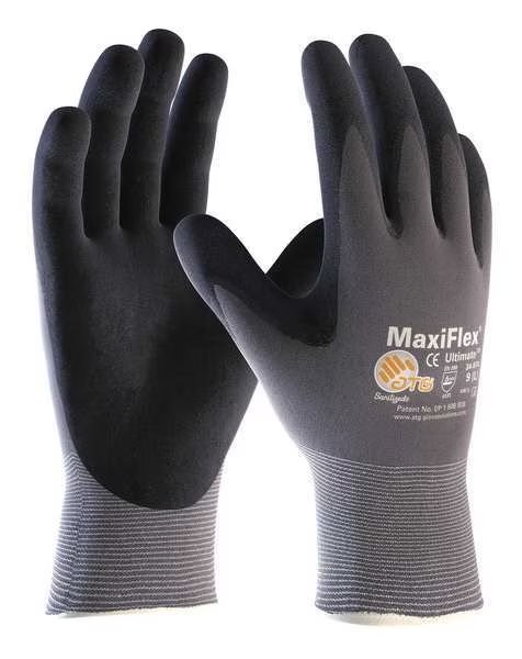 Foam Nitrile Coated Gloves, Palm Coverage, Black/Gray, S, 12PK, PIP, Mfr# 34-874