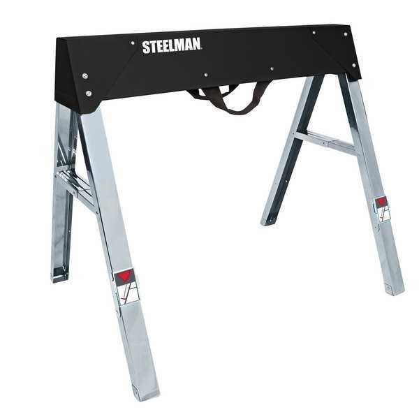 Sawhorse, 35-3/64 in., Steel, Steelman, Mfr#: 67102-G
