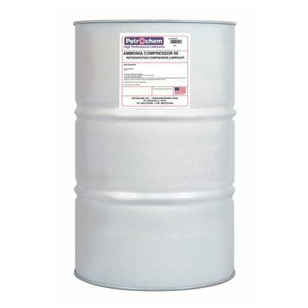 Compressor Oil, 55 gal., Drum, Mineral Oil, PETROCHEM, Mfr# AMMONIA COMPRESSOR 68-055