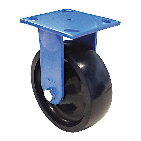 Plate Caster, 900 lb. Load, Green Wheel, EnjoyTool select, Mfr# P21R-U060D-14-BC
