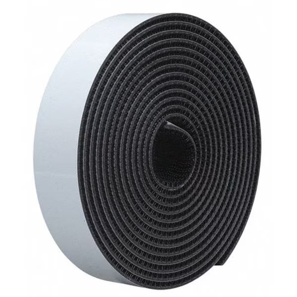 Reclosable Fastener, Rubber Adhesive, 10 ft, 1 in Wd, Black, 3M, Mfr#: 100SJ3540/10FT