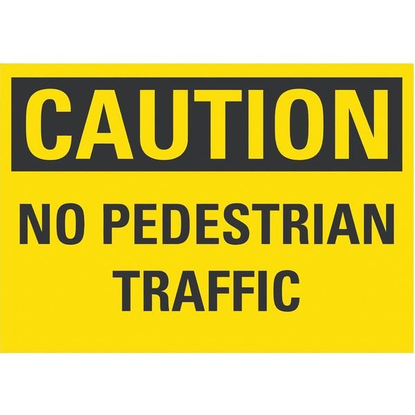 Caution Sign, 7 in H, 10 in W, Plastic, Vertical Rectangle, English, LCU3-0279-ED_10x7, Lyle, Mfr#: LCU3-0279-ED_10x7