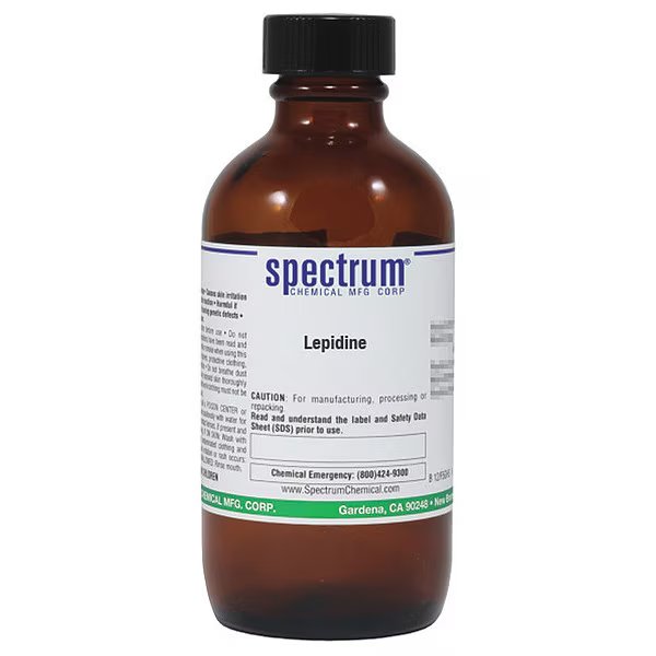 Lepidine, 100mL, CAS 491-35-0, Amber Glass, Spectrum, Mfr#: L1606-100ML