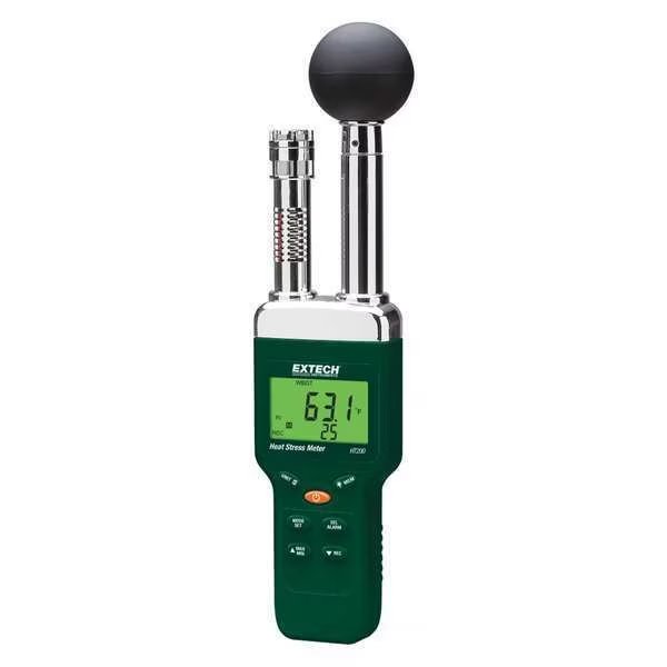 Heat Stress Monitor, 32 to 122 Degrees F, Extech, Mfr#: HT200