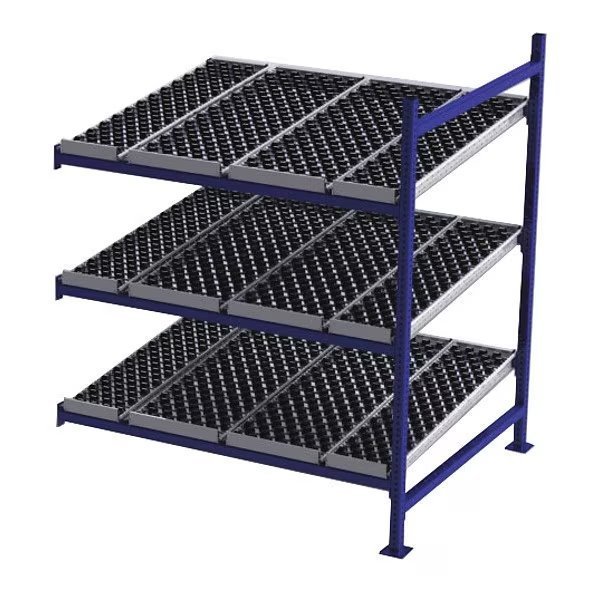Add-On Gravity Flow Rack, 48 in D, 60 in W, 3 Shelves, UNEX FLOW CELL, Mfr# FC99SW60483-A