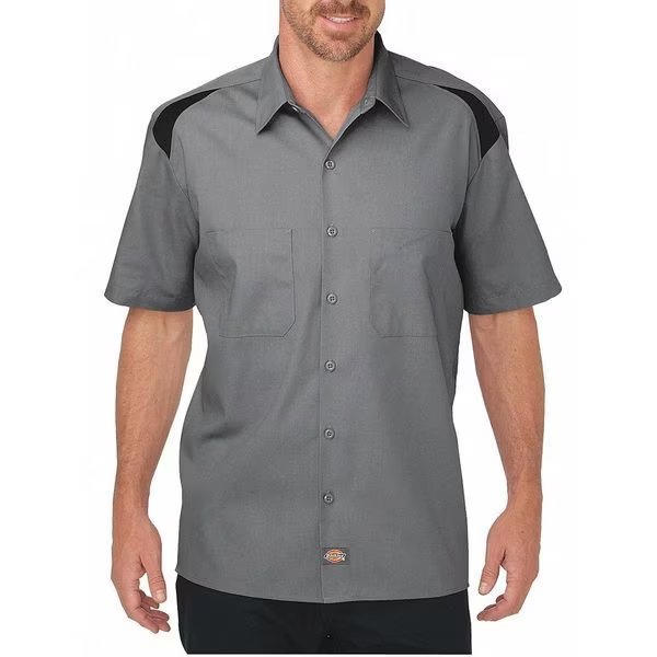 Short Sleeve Shirt, Smoke Black, 5XL, DICKIES, Mfr# 05SMBK RG 5XL