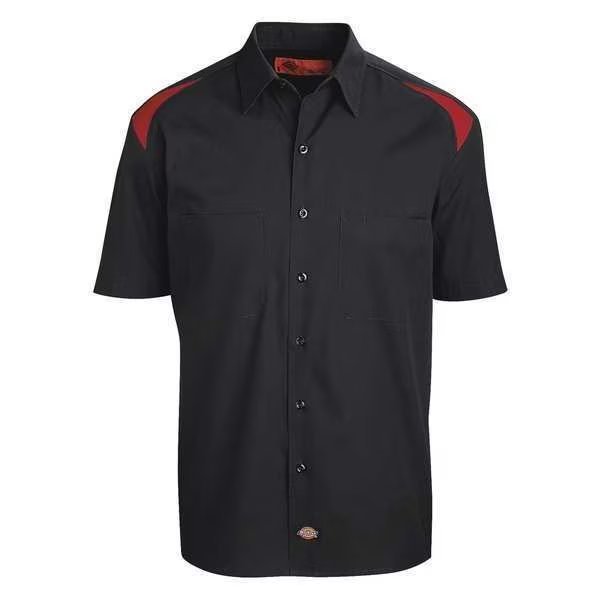 Short Slve Shirt, Blk English Red, 5XL, DICKIES, Mfr# 05BKER RG 5XL