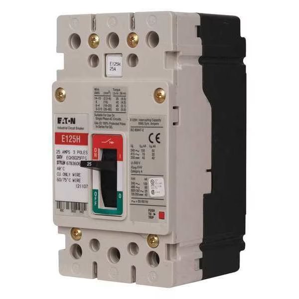 Molded Case Circuit Breaker, 40 A, 347/600V AC, 3 Pole, Free Standing Mounting Style, EG Series, EATON, Mfr# EGE3040FFG