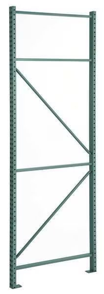 Upright Frame, Teardrop, Roll Formed Style, 240 in H, 3 in W, 48 in D, Vista Green, Steel King, Mfr#: RTFBG048240F01VG