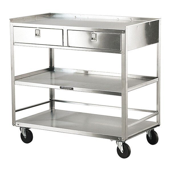 Stainless Steel Equipment Stand, (2)Drawers, (3)Shelves-500 lb Capacity, Lakeside, Mfr#: 474