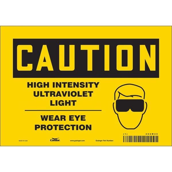 Safety Sign, 7 in Height, 10 in Width, Vinyl, Vertical Rectangle, English, 466W20, CONDOR, Mfr# 466W20